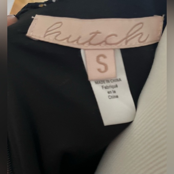 Hutch Dress Black Mini Floral Seamed Bust Sweetheart Neckline Sleeveless SZ: S - Picture 6 of 10